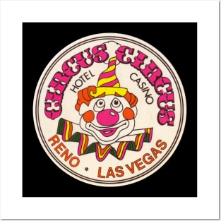 Circus Circus Casino Hotel Vintage Clown Retro Las Vegas Posters and Art